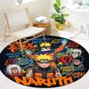 Naruto Poster Round Area Rug Carpet Rug For Living Room Bedroom Sofa Playroom Decor Nonslip Floor Mat