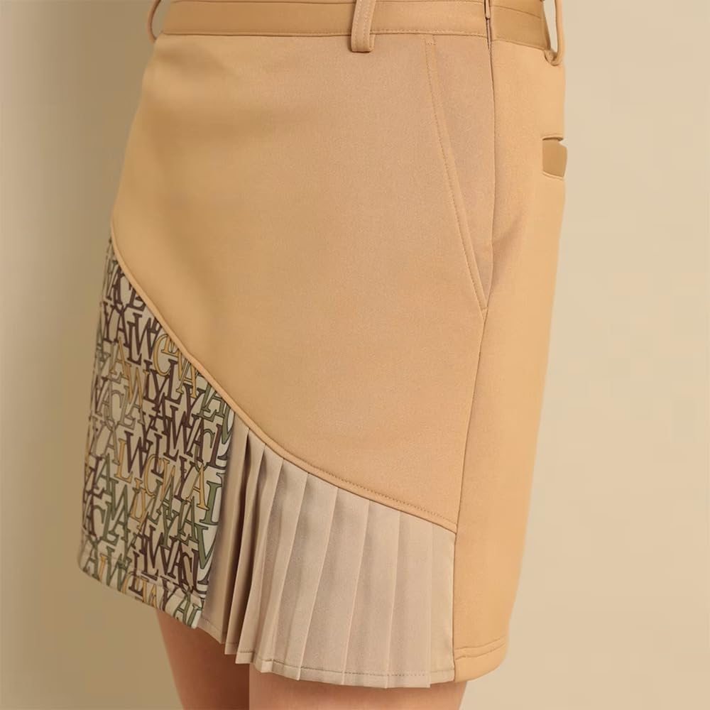 Callaway Pleated Cardboard Knit Skirt Golf C23228202 SS Women's / / 1040_Beige