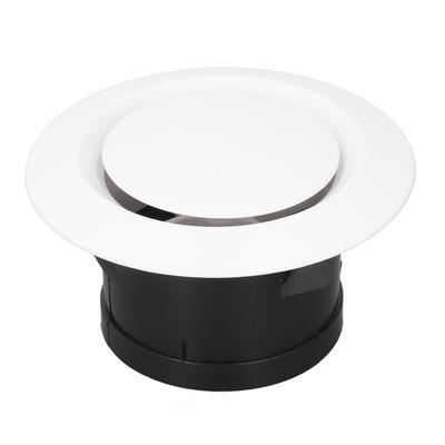 Adjustable Air Vent ABS Wall Mounted Flexible Space Saving Round Soffit Air Vent for Bathroom Library 4in