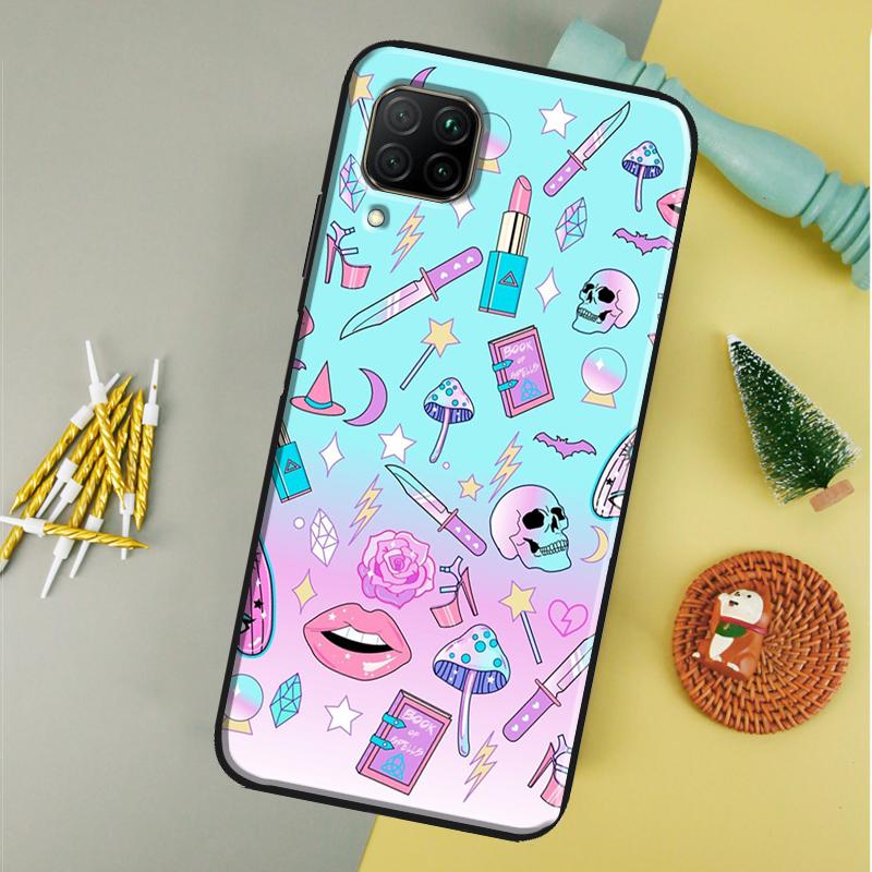 Girly Pastel Witch Goth For Huawei P60 Pro P30 P40 Lite Nova 10 9 SE 7i 8i 11i 12i 12s Y90 Y60 Y70 Y72 Y61 Y91 Case
