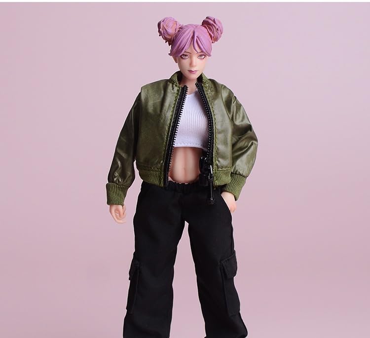 

[TOYBARJAPAN] 112 Scale Action Figure Female Body Bomber Jacket (Body, Shirt, Pants and Shoes Not Included) (Military Green)