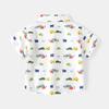 Boys Digital Print Shirt Short Sleeve Casual Button Down Collared Summer Fashion Top Clothing for Toddler and Kids