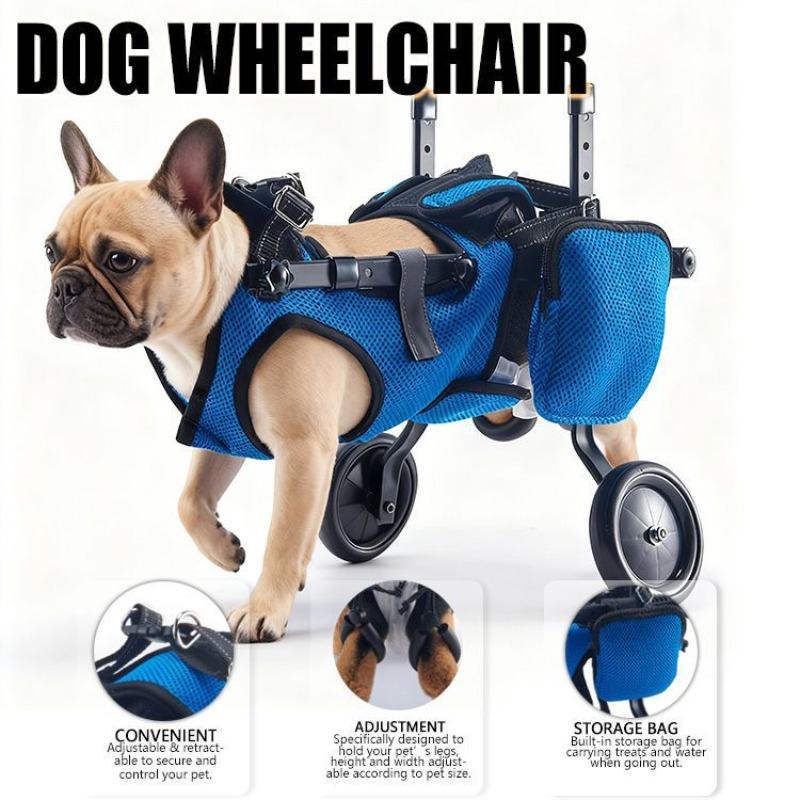 Paralyzed Dog Rehabilitation Mobility Scooter Adjustable Pet Disability Cart Mobility Assistance Wheelchair for Injured Elderly Dogs Hind Leg Support