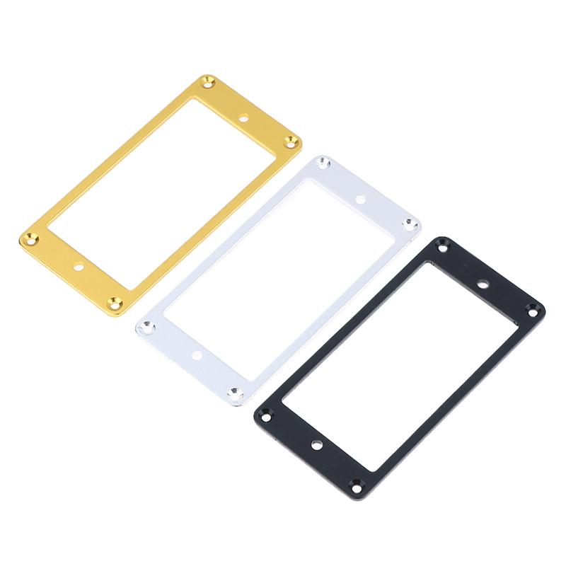 2Pcs Aluminum Alloy Neck Bridge Humbucker Pickup Mounting Ring Neck Bridge Pickup Curved Frames Set For Guitar