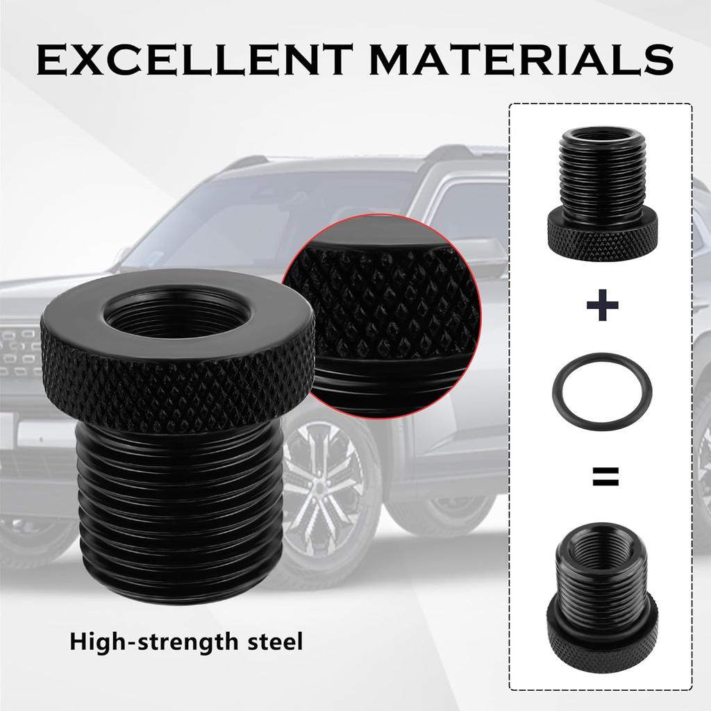2PCS Car Accessories Adapters With Washers,Durable Steel 1/2X28 To 3/4X16 Adapter For Replace Broken Fittings,Essential Automotive Accessories For