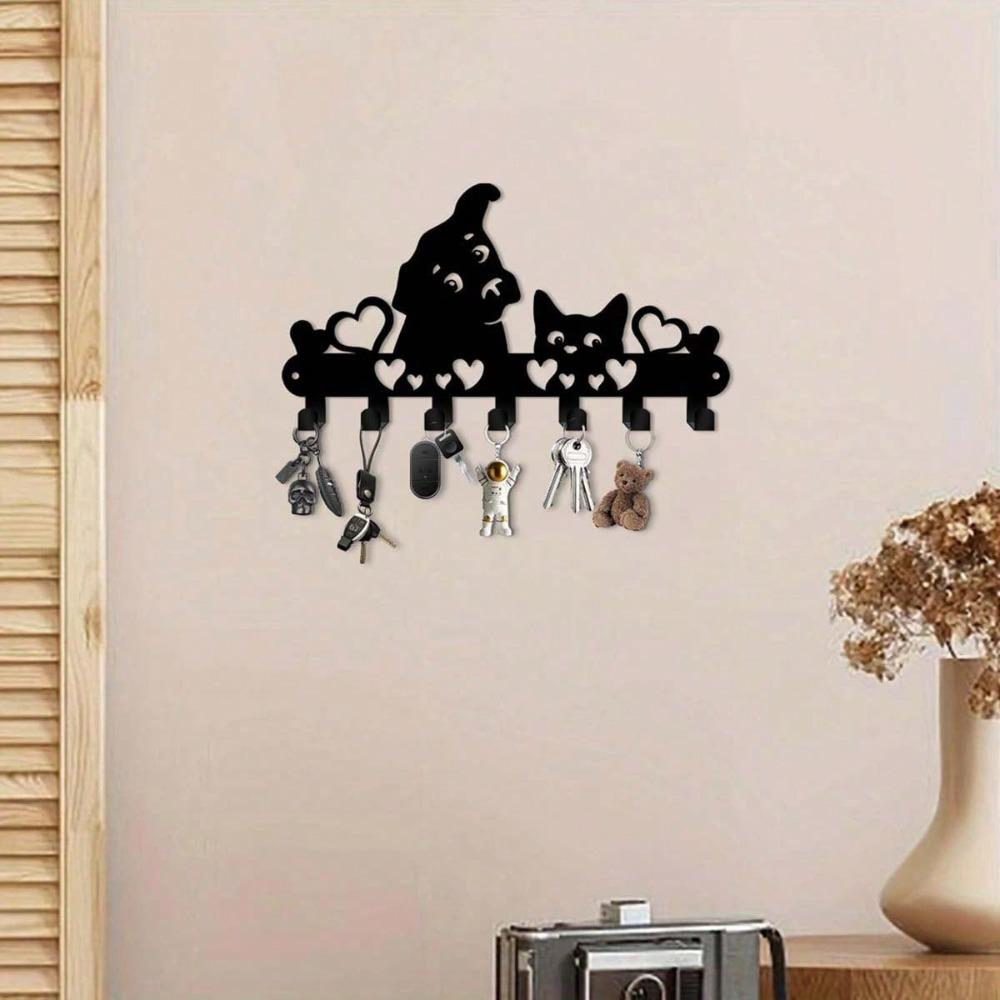 Iron Wall Hook Animal Shape Key Holder Organizer for Home Decor Entryway Kitchen
