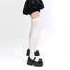 Personality Cross Decoration Women Suspender Socks Solid Color Thin Thigh High Lolita Anime Cosplay Gothic Over Knee Stockings