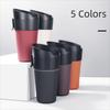 Leather Wrapping Car Trash Can Multifunctional Vehicle Dustbin Waste Bin Cup Holder  Auto Parts