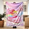 Princess Peach Toadstool Print Blanket - Soft & Comfortable, for Bedroom, Travel, Sofa, Home Decoration - Birthday Christmas Gift for Friend