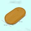 1pcs Large Ellipse18.5cm Mini Solid Wood Small Plate Children Whole Wooden Plate Wooden Plate Japanese Tableware Oval Tray
