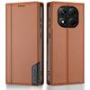 Biznesowe magnetyczne etui z klapką RFID ze skóry dla Xiaomi Redmi Note 15 14 13 12 11 Pro Plus 15C 14C 13C z miejscem na karty portfel osłona telefonu