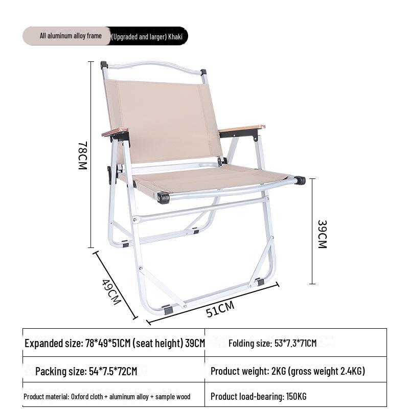 "Kermit Portable Ultralight Folding Camping Chair for Outdoor Beach and Picnic"