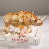 Transparenter Goldener Nashorn-Nachbildung Nashorn-Skulptur Acryl Goldene Tierstatue Dekorative Figuren Heimdekoration