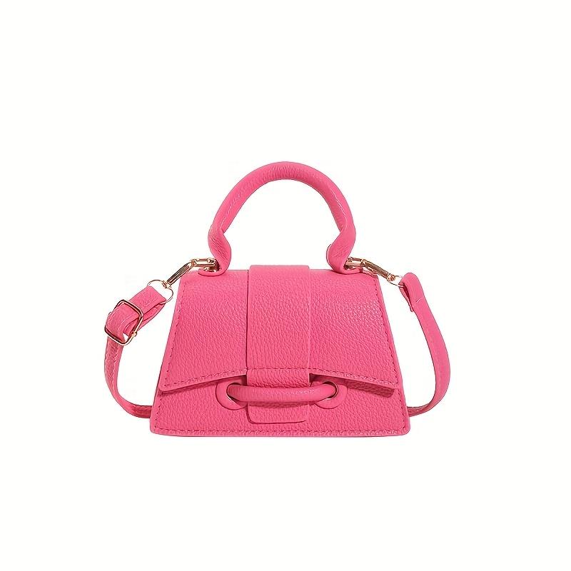 1pc Women's Elegant Handbag with Closure & Adjustable Crossbody Strap Square Top-Handle Mini Handbag, Minimalist Design for Everyday & Formal Events