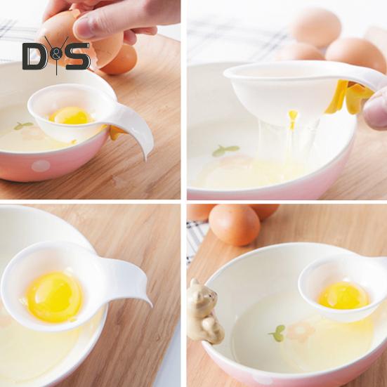 Separatore Tuorli d'Uovo Plastica Senza BPA Filtro Albume d'Uovo con Manico Ergonomico Facile da Pulire Gadget da Forno per Torte Muffin Meringhe Creme