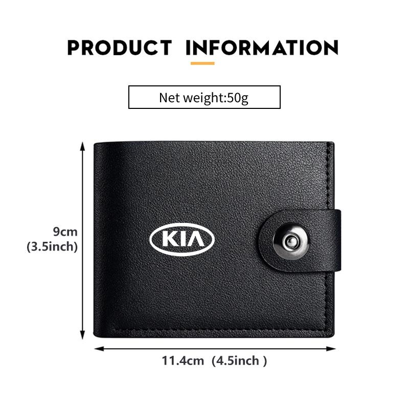 PODV6 For KIA Retro Casual Men Wallets Small Card Holder Clutch Storage Accessories Rio K5 K2 Sportage Ceed Sorento Picanto Stinger