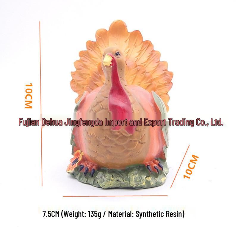 Resin Thanksgiving Pine Cone Turkey Decoration Ornament