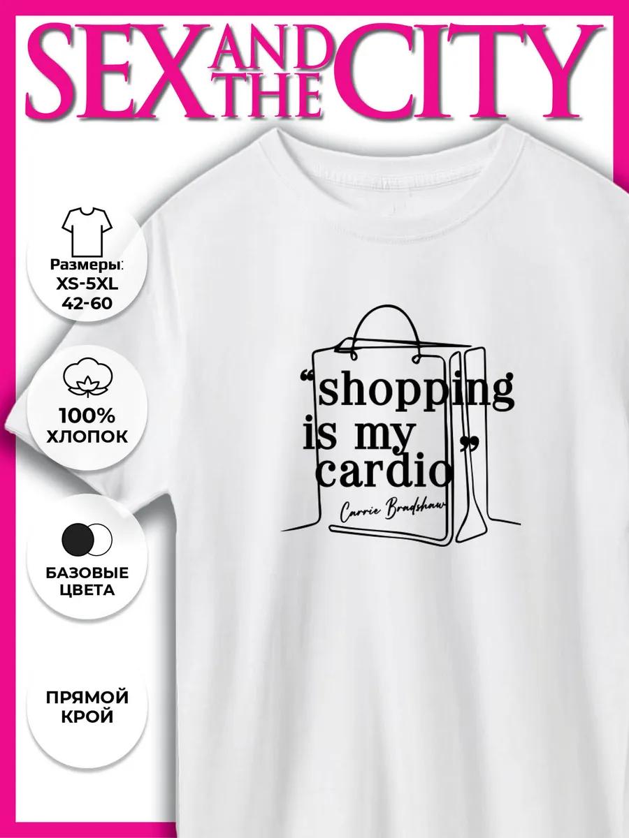 Straight Printed T-Shirt - Shopping is My Cardio L