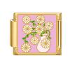 Y2K Gold Color Bear Cat Blue Sky Rose Flowers Moon Italian Charm Link Fit 9MM Stainless Steel Bracelet Women DIY Making Gifts