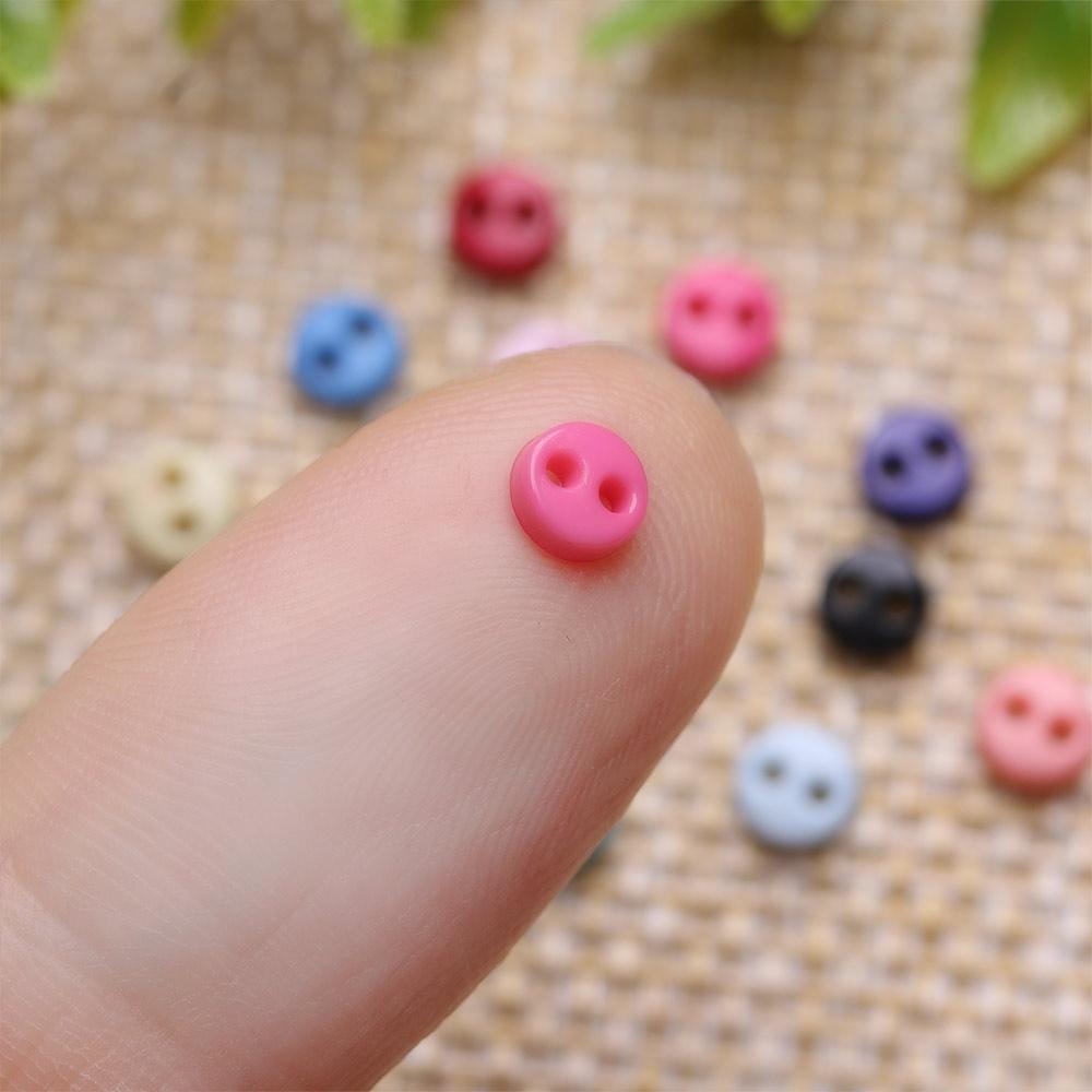 50Pcs 4mm Mini Round Buttons Handmade Doll Clothes Decoration Buckles Candy Color Buttons DIY Doll Clothes Sewing Accessories
