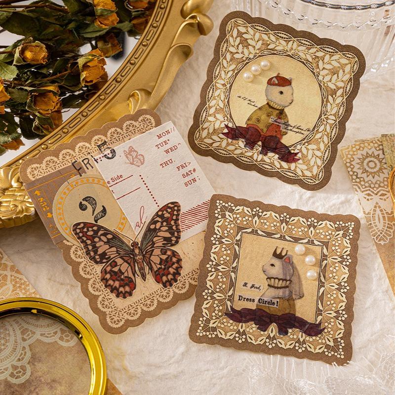 30pcs/1 lot Material Paper Lace Display Room Series Vintage Lace Hand Account DIY Material Decoration