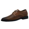 Large Size Men's Shoes Polished Retro Business Dress Leather Shoes Men Hollow Breathable Middle-aged and Elderly Father Shoes Men