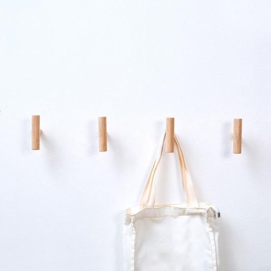 Decorative Wooden Practical Wall-mounted Wall Hook Hanger Storage Rack Wood Hook