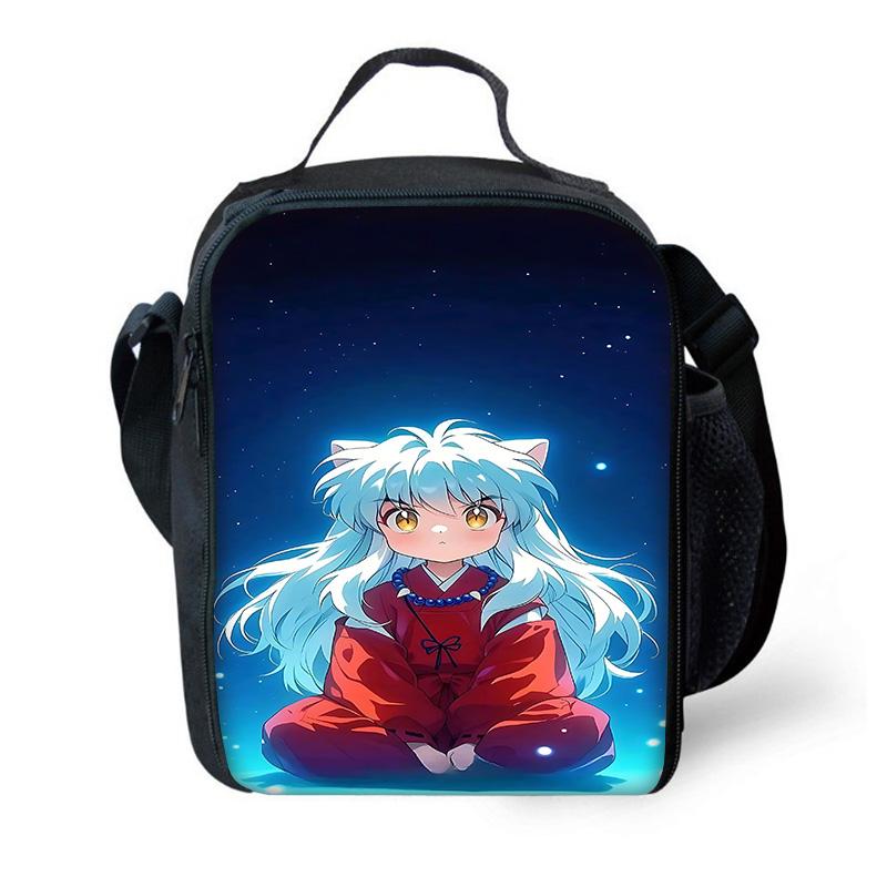 Inuyasha Warm Winter Child School Backpack with Lunch Bags ,Pencil Bags ,School Bags for Boys Girls Best Gift
