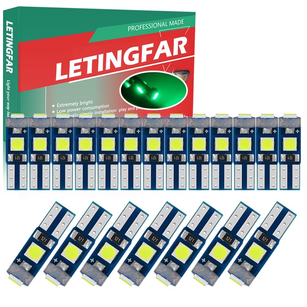 Светодиодная лампа для приборной панели T5 светодиодная лампа t5 74 73 зелёный