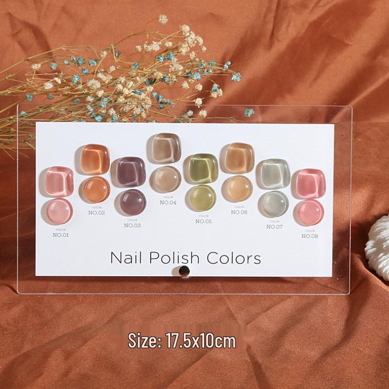 Japanischer Acryl-Nagelspitzen-Displayständer - 6 & 8 Farben, Transparenter Fotorahmen für Nail Art