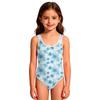 Girls Floral Print One Piece Swimsuit Sleeveless Round Neck Kids Swimwear Suitable for Beach Pool Water Activities