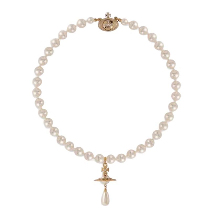 Kaiserinwitwe Cixi Vivienne 3D Perlenkette: Eleganter Damen Saturn Wassertropfen Design