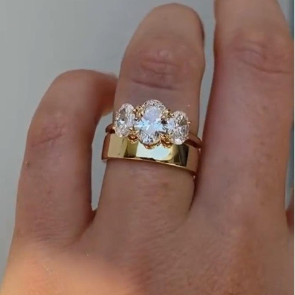 Nádherné Luxusní Prsteny pro Ženy Svatba Zásnubní Doplňky Unikátní Dámský Prsten Módní Šperky Dárky