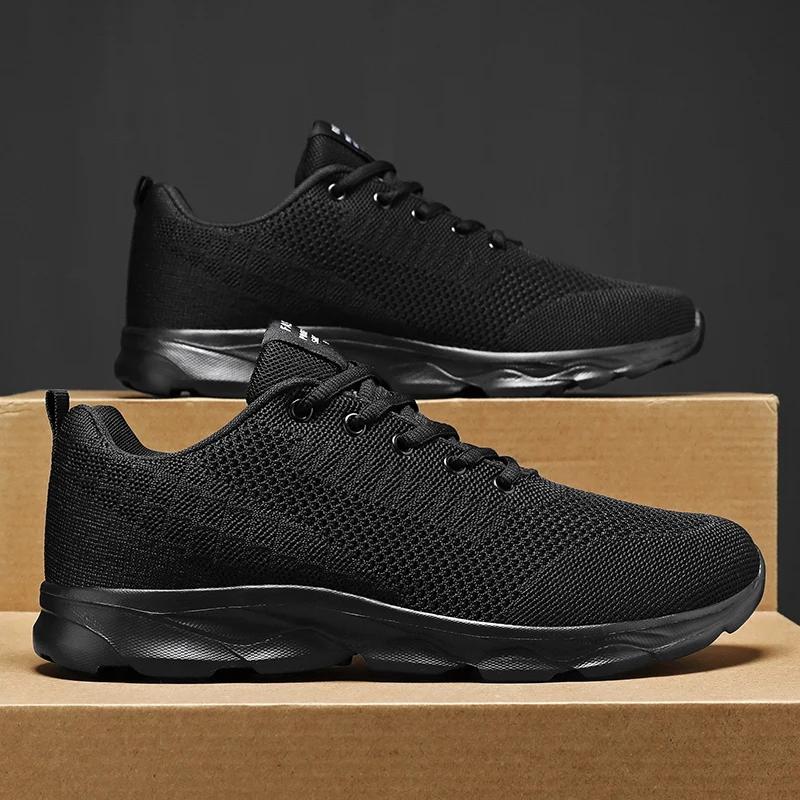 Fashion New Men's Shoes Breathable Casual Sneakers Summer White Black Running Shoes Lightweight Soft Sport Shoe Women Male