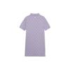 MLB Boston Red Sox Letter Casual Polo Short Sleeve Dress Women dress Purple 3FOPM0233-43LDL