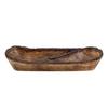 Divit Shilp Natural Wooden Tray, Serving Bowl for Salad, Veggies and Fruits, Large Deep Tray for Family, Party (Bark Edge Divided Tray)