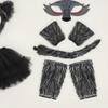 Wolf Costume Accessories Furry Set Fuzzy Animal Tail for Kids,