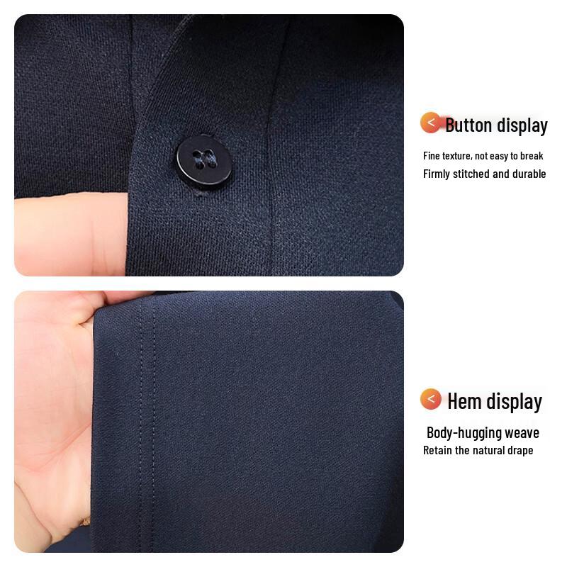 Hodo Men's Long-Sleeve Business Casual Polo Shirt