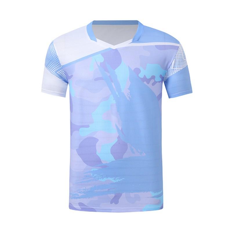 Unisex Badminton Shirt Short Sleeve Quick Dry Breathable Sport T-Shirt Men Women Kids Athletic Wear