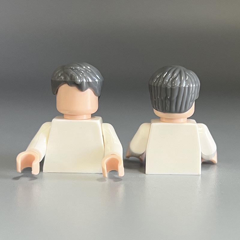 Compatible Lego Boy's Small Particle Hair Building Blocks MOC Parts DIY Assembly Toy Accessories