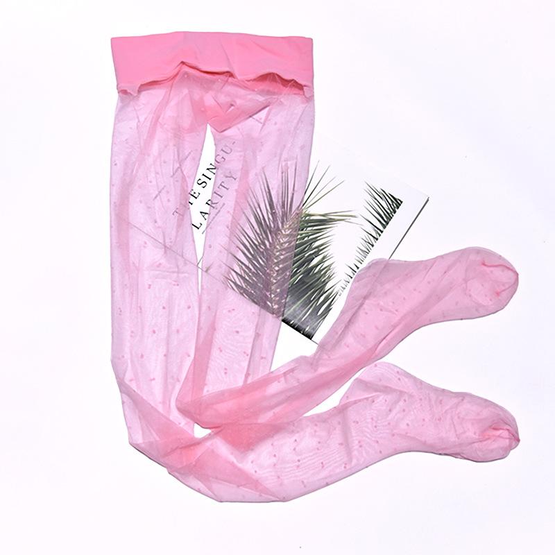 512Vintage Polka Dot Ultra-Thin Silky High-Transparency Sexy Stockings360Seamless Footed Plus Size Polka Dot Pantyhose