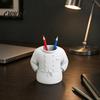 Durable PLA Desktop Container Chef Uniform Pen Holder, 3D Printed Novelty Stationery Organizer, Holder for Desk Large Capacity Ornament Study And Home
