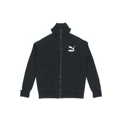 Jednolity Kolor Nadruk z Logo Colorblock Kołnierz Stojący Codzienna Kurtka Męskie Kurtki Czarny 531377-01
