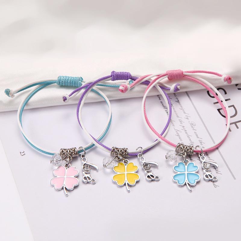 Student Girlfriend's Korean-Style Simple Cute Friendship Woven Bracelet Set - Handmade, Colorful, Three-Piece Rope