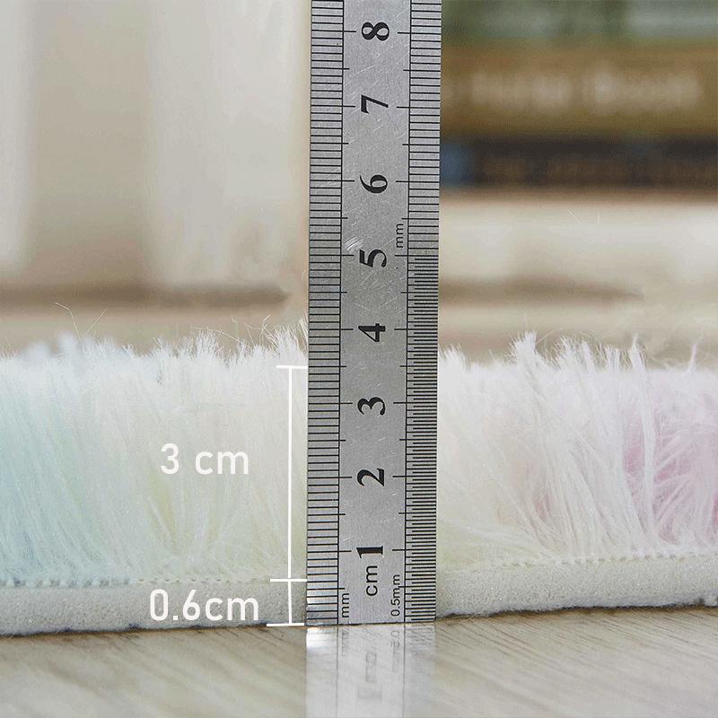 Pink Bedroom Carpet for Children's  Room Cute Girls Floor Soft Mat Living Room Decoration White Fluffy Large Kids Bedside Rugs