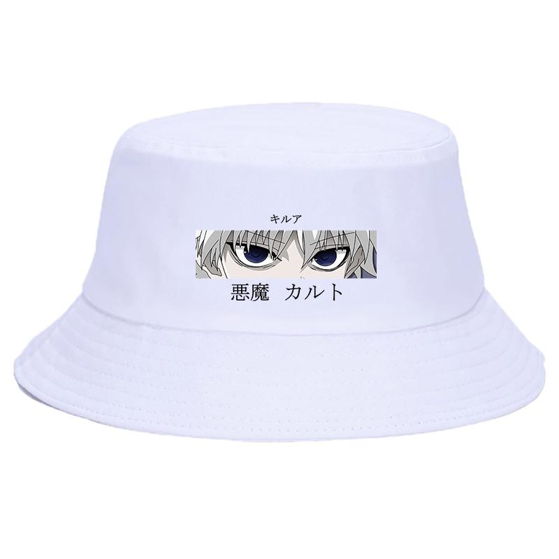 Hunter X Hunter Printed Summer Hat Women Unisex Panama Bucket Cap The Design Flat Visor Zoldyck Hisoka 90s Anime  Fisherman Hat
