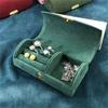 Portable Travel Jewelry Case With Initial and Flower Designs Sturdy Jewelry Organizers Accessory for Trendy Women