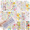 12/24pcs 3D Cartoon Bubble Stickers More Than 100+ Styles Random DIY Decoration Graffiti Stickers for Diary Luggage Laptop