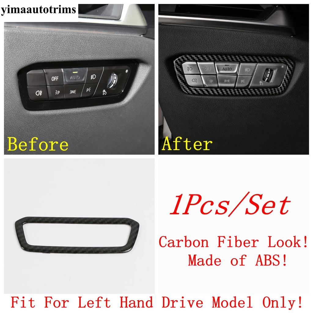 Head Lamp Handle Bowl Dashboard Gear Box Panel Cover Kit Trim ABS Carbon Fiber Look Accessories For BMW 3 Series G20  - 2024