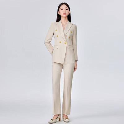 Elegantes Damen-Business- & Freizeit-Blazer-Hosenanzug-Set